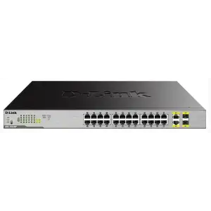 Комутатор D-Link DGS-1026MP 24x1GE c PoE, 2xSFP/GE, 370W UA