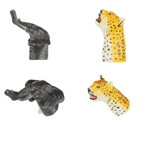 Игровой набор Same Toy Пальчиковый театр 2 ед, Слон и Леопард X241Ut-3 UA
