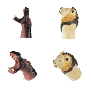 Игровой набор Same Toy Пальчиковый театр 2 ед, Бегемот и Лев X241Ut-4 UA
