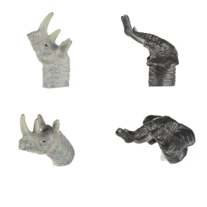 Игровой набор Same Toy Пальчиковый театр 2 ед, Носорог и Слон X241Ut-5 UA