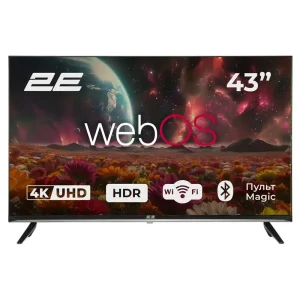 Телевизор 43" 2E LED 4K 60Hz Smart WebOS Black (2E-43A07KUW) UA