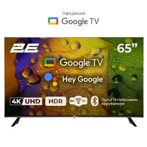Телевизор 65" 2E LED 4K 60Hz Smart Google TV Black (2E-65A07K) UA