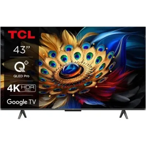 Телевізор 43" TCL QLED 4K 60Hz Smart Google TV Titan (43C69B) UA