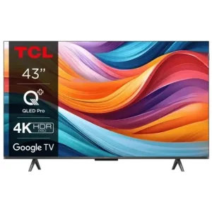 Телевізор 43" TCL QLED 4K 60Hz Smart Google TV Titan (43T7B) UA