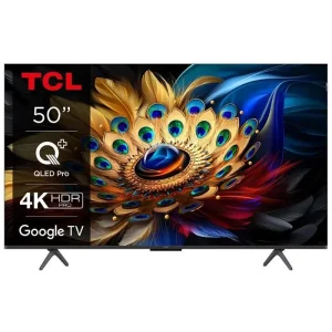 Телевізор 50" TCL QLED 4K 60Hz Smart Google TV Black (50C69B) UA