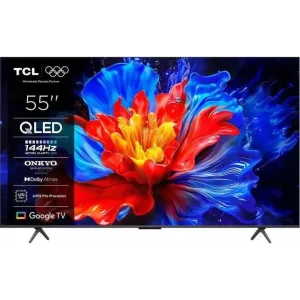 Телевізор 55" TCL QLED 4K 144Hz Smart Google TV Titan ONKYO sound (55T8C) UA