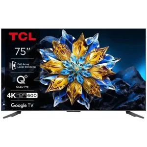 Телевізор 75" TCL QLED Pro 4K 60Hz Smart Google TV Titan ONKYO sound (75C69BPRO) UA