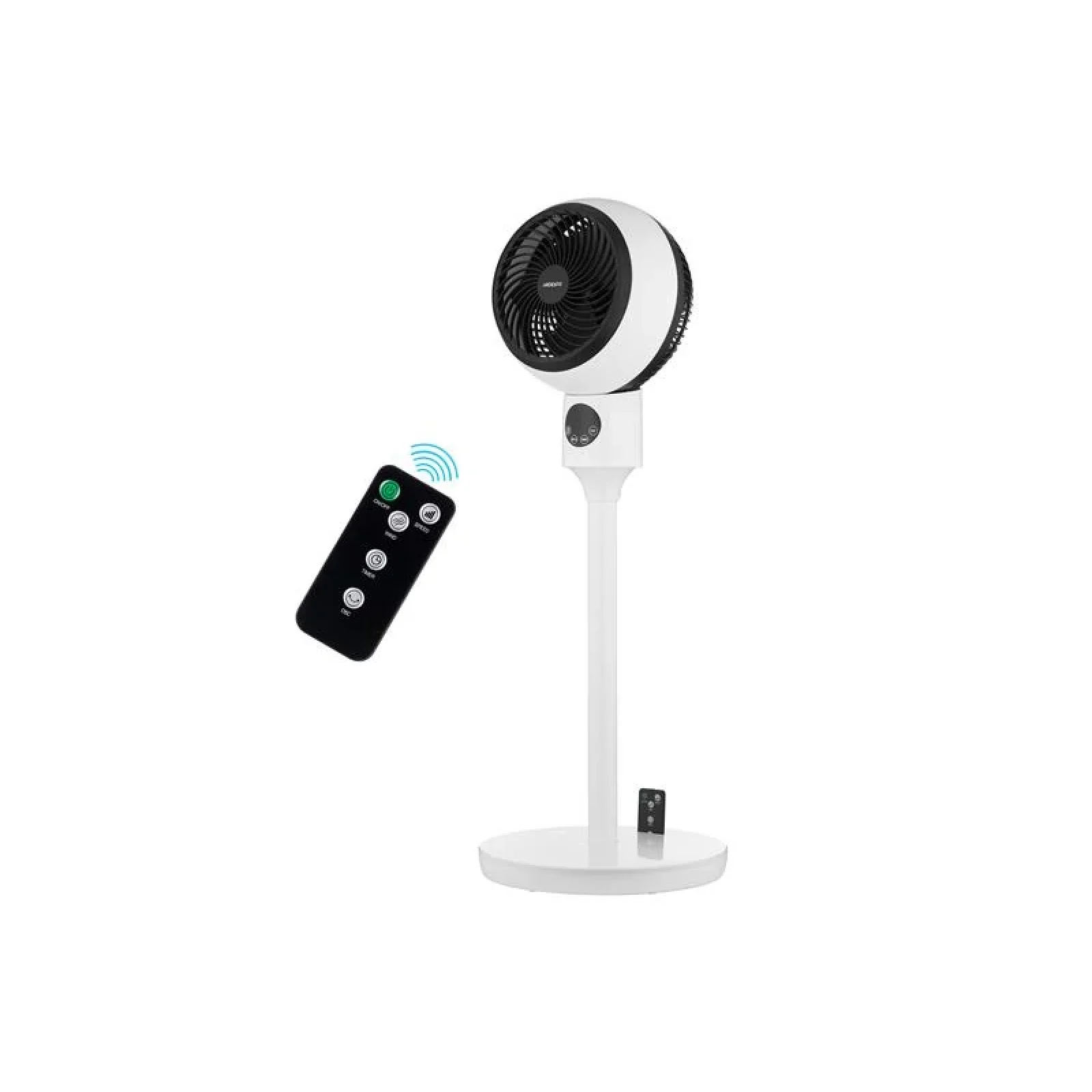 Вентилятор напольный Ardesto FNT-C880, высота 88 см, дисплей, таймер, пульт ДК, белый/черный UA