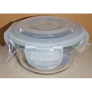 Контейнер для зберігання харчових продуктів ARDESTO Gemini 0.24л, боросилікатне скло, пластик, круглий, прозорий (AR1224BRD) UA