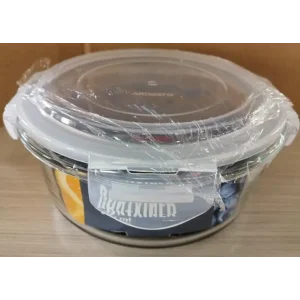 Контейнер для зберігання харчових продуктів ARDESTO Gemini 0.95л, боросилікатне скло, пластик, круглий, прозорий (AR1295BRD) UA