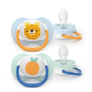 Пустушка Avent Ultra Air, 0-6 міс., 2шт, дизайн для хлопчиків. (SCF080/23) UA