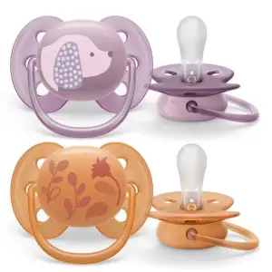 Пустушка Avent Ultra Soft, 6-18 міс., дизайн для дівчат, 2 шт. (SCF091/18) UA