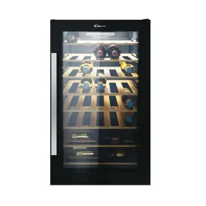 Холодильник Candy для вина, 84.5x49х55, холод.відд.-118л, зон - 1, бут-41, ST, дисплей, чорний (CWC154EEL/NF) UA