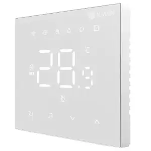 Терморегулятор Navin WT410W-3А 5...35 °C для котлів опалення електронний Wi-Fi Tuya, Smart Life провідне підключення 230В білий (24-104273-8686) UA