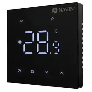 Терморегулятор Navin WT410B-3А 5...35 °C для котлів опалення електронний Wi-Fi Tuya, Smart Life провідне підключення 230В чорний (24-604273-8686) UA