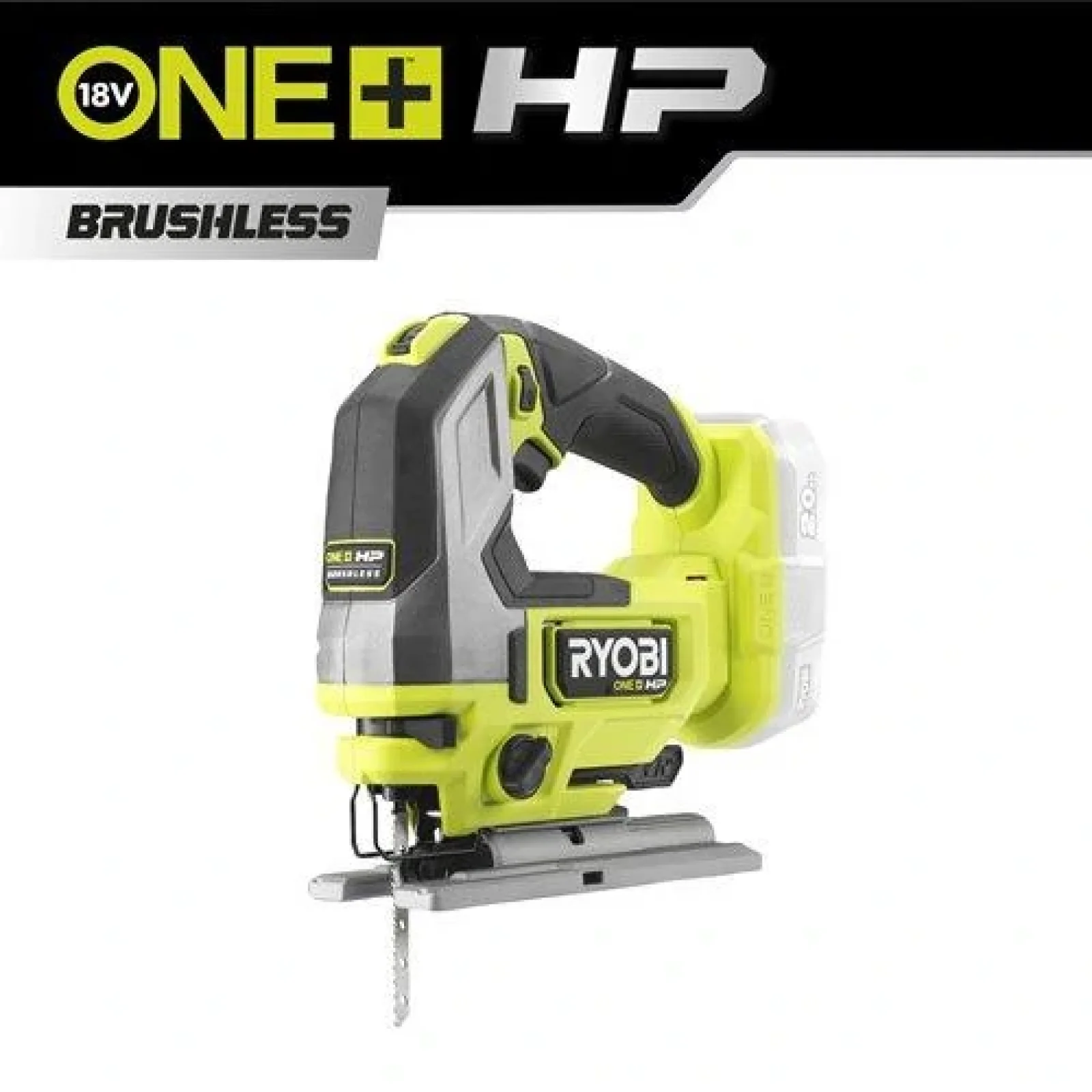 Лобзик Ryobi RJS18-0 аккумуляторный ONE+ НР, бесщеточный, 18В, 4 режима хода, следящая электроника (без АКБ и ЗУ), 5133004970 UA