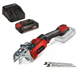 Пила шабельна акумуляторна Einhell GE-GS 18/150 Li Kit 18В акб 1х2.5А·год пропил 100/80мм хід 20мм ЗП 1.28кг (3408290K) UA