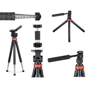 Штатив для смартфонів Hama Tripod 106 2D, 25.5 -106 cm, чорний, 00004631 UA