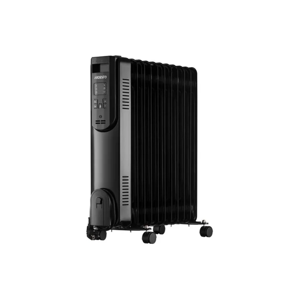 Масляный радиатор Ardesto OFH-E11X2, 11 секций, 2500 Вт, до 25 м2, элект. упр-ние, таймер, пульт ДУ, чёрный UA