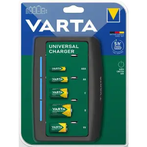 Зарядний пристрій VARTA Universal Charger, для АА/ААА/C/D, 9V акумуляторів, 57648101401 UA