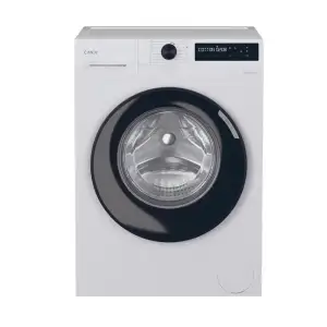Пральна машина Candy ProWash 500 фронтальна, 8кг, 1400, A, 53см, дисплей, пара, інвертор, люк чорний, білий (BR48B6-S) UA