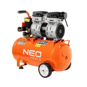 Компресор повітряний Neo Tools, безолійний, 800Вт, 24л, 125л/хв, 8бар, 2-х поршневий, IP20 (12K021) UA