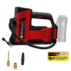 Компресор повітряний акумуляторний Einhell CE-CC 18/23 D Li - Solo, 18В, до 12л/хв, 11бар, 1.16кг без АКБ та ЗП (2071025) UA