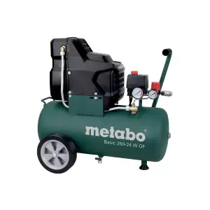Компресор повітряний Metabo Basic 250-24 W OF безолійний, 1500Вт, 24л, 120л/хв, 8бар (601532000) UA