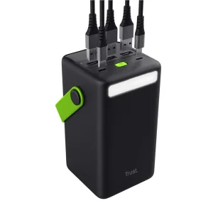Зовнішній акумулятор Trust Redoh XXL, 50000 mAh, 3хUSB-A/USB-C, 20W, чорний, 25196_TRUST UA