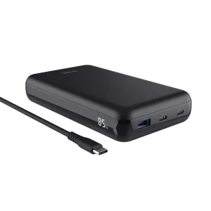 Зовнішній акумулятор Trust Laro, 20000 мА·год, USB-A/2хUSB-C, 100w, чорний, 25240_TRUST UA