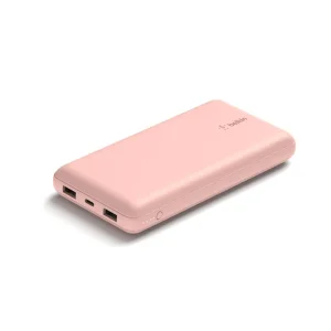 Зовнішній акумулятор Belkin 20000mAh 15W Dual USB-A, USB-C Rose Gold, BPB012BTRG UA