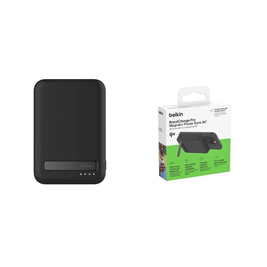 Зовнішній акумулятор Belkin 8000 mAh, 15Вт, MagSafe Qi2, чорний, BPD007BTBK UA