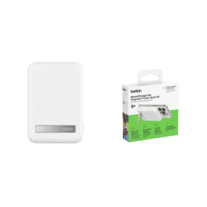 Зовнішній акумулятор Belkin 8000 mAh, 15Вт, MagSafe Qi2, білий, BPD007BTWH UA