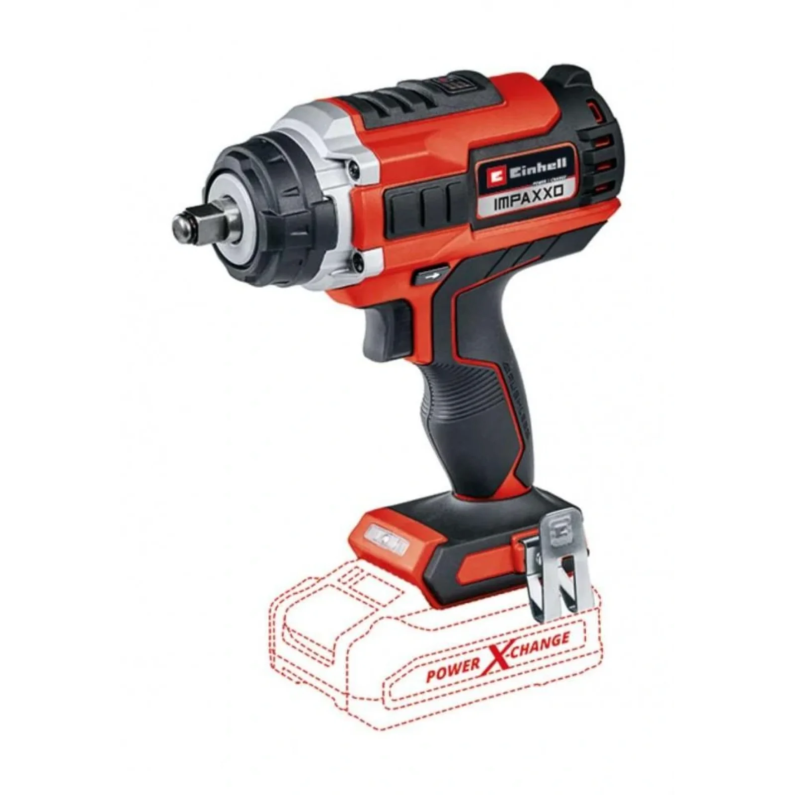 Гайковерт ударный Einhell IMPAXXO 18/400 - Solo, аккум., 400 Нм, 0-2100 об/мин, 0-3300 уд/мин, 2 кг, 4510070 UA