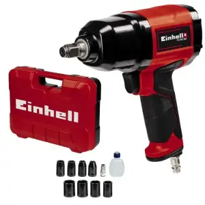 Гайковерт пневматичний Einhell TC-PW 340, 340Нм, 6.3бар, 142л/хв, 1.9кг (4138950) UA