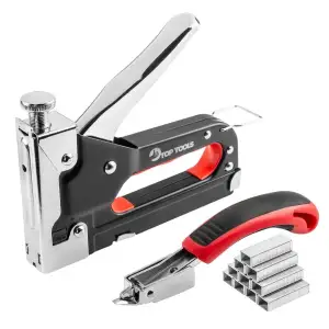 Набір Степлер + Антистеплер Top Tools, 6-14мм, тип скоб J, регулювання забивання скоби (41E915) UA