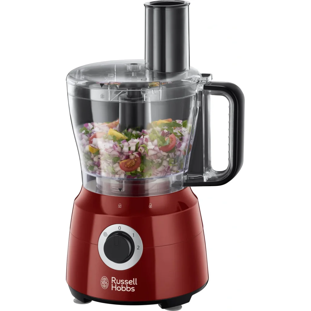 Кухонная машина Russell Hobbs Desire, 600Вт, чаша-пластик, корпус-пластик, насадок-9, красный, 24730-56 UA