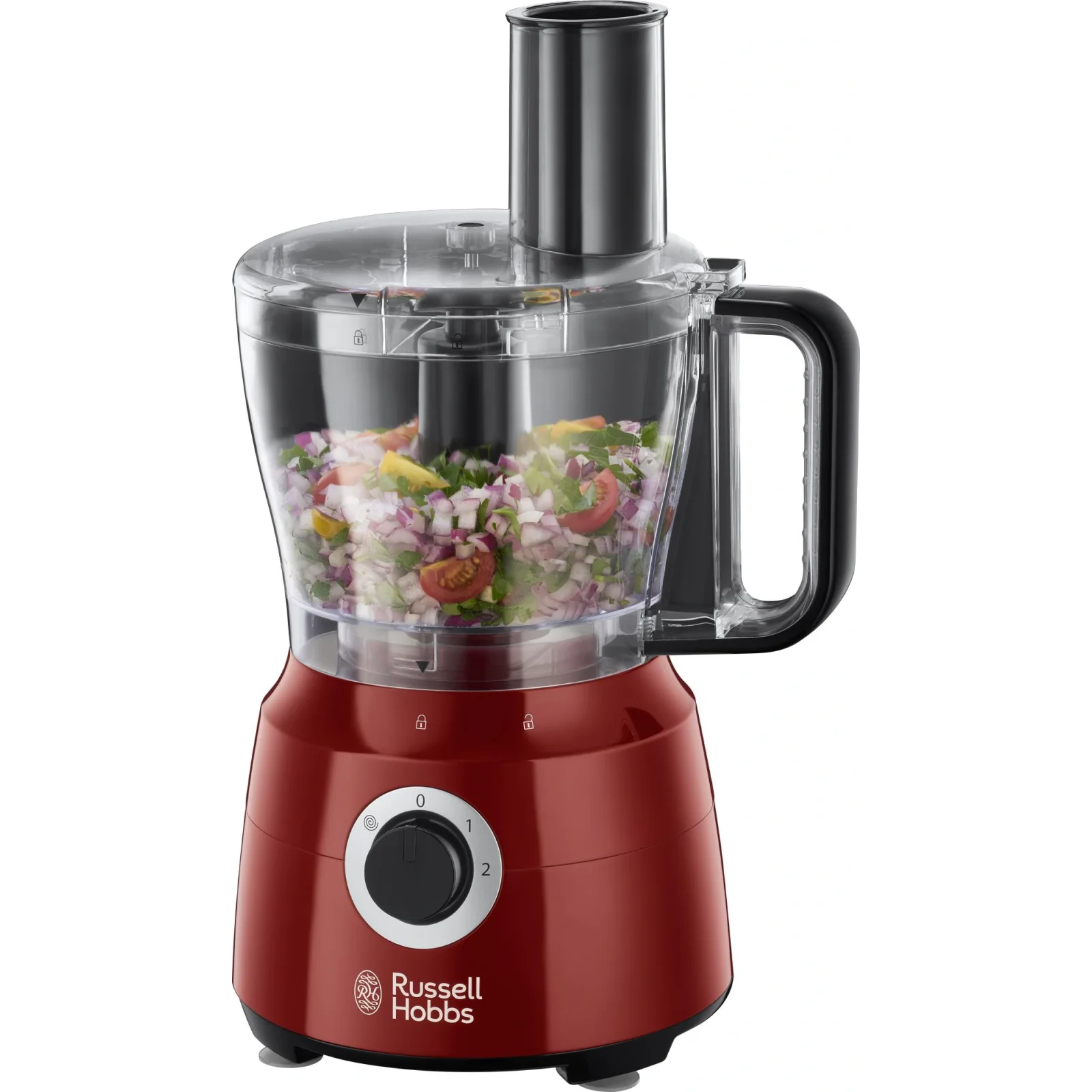 Кухонна машина Russell Hobbs Desire, 600Вт, чаша-пластик, корпус-пластик, насадок-9, червоний, 24730-56 UA