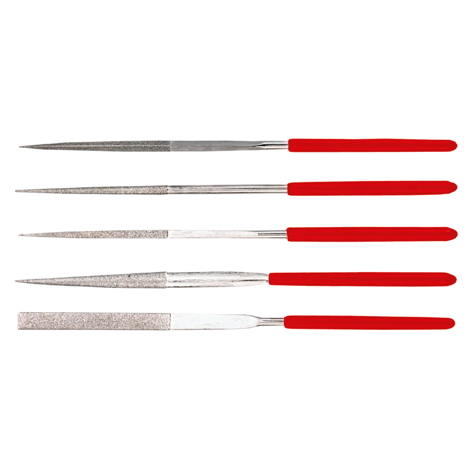 Надфілі по металу TOPEX, алмазні, D4мм, рукоятка прогумована, 140мм, набір 5шт (06A000) UA