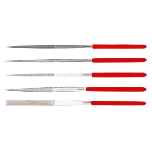 Надфілі по металу TOPEX, алмазні, D4мм, рукоятка прогумована, 140мм, набір 5шт (06A000) UA