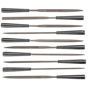 Надфілі по металу TOPEX, алмазні, D3мм, рукоятка пластик, 140мм, набір 10шт (06A015) UA