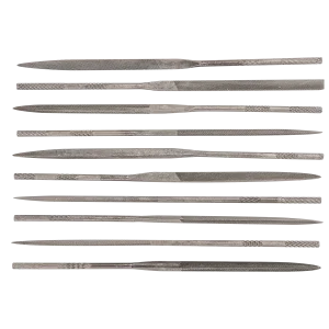 Надфілі по металу TOPEX, алмазні, D3мм, рукоятка метал, 140мм, набір 10шт (06A020) UA