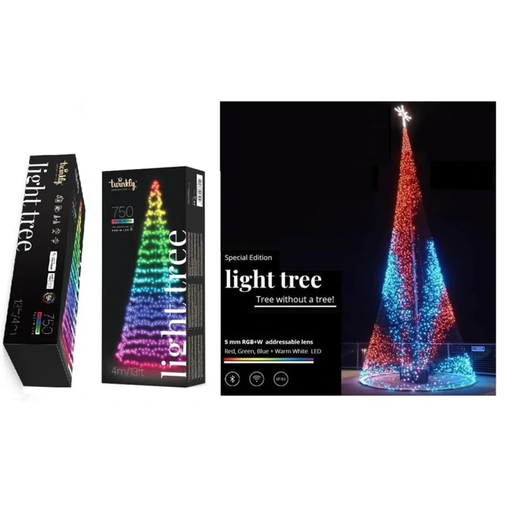 Smart LED Гирлянда Twinkly Light tree RGBW 750, Gen II, IP44, высота 4м, TWP750SPP-BEU UA
