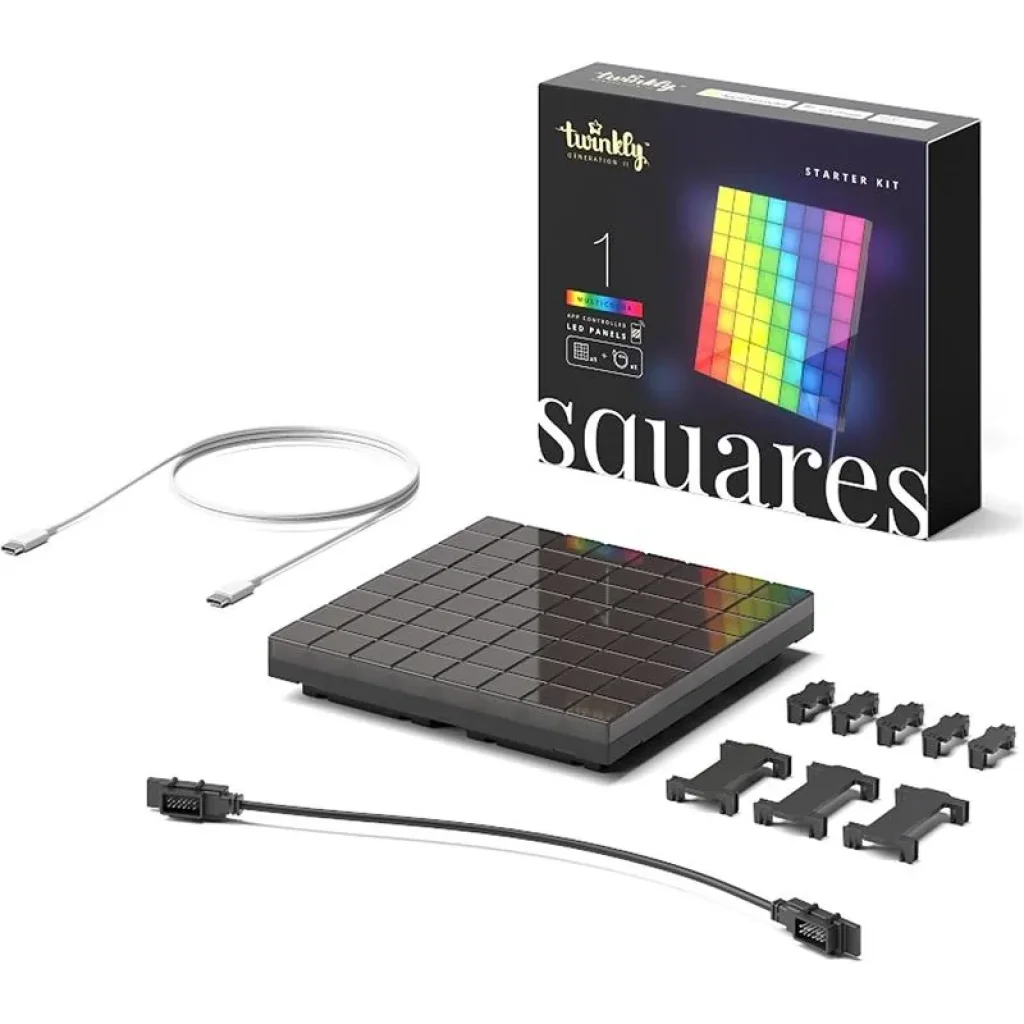 Панель Smart LED Twinkly Squares 1 Starter RGB IP20 16х16см USB-C, TWQ064STW-01-BUSB UA