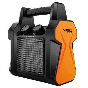Теплова гармата електрична Neo Tools, 2кВт, 20м кв, 139м куб/год, керамічний нагрів. елемент (PTC), переносна, чорний (90-060) UA