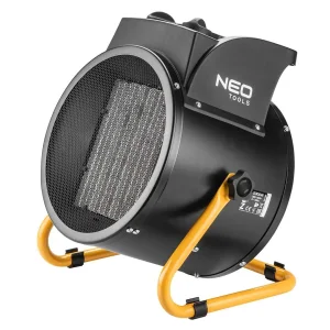 Теплова гармата електрична Neo Tools, 5кВт, 80м кв, 588м куб/год, 380В, керамічний нагрів. елемент (PTC), чорний (90-064) UA