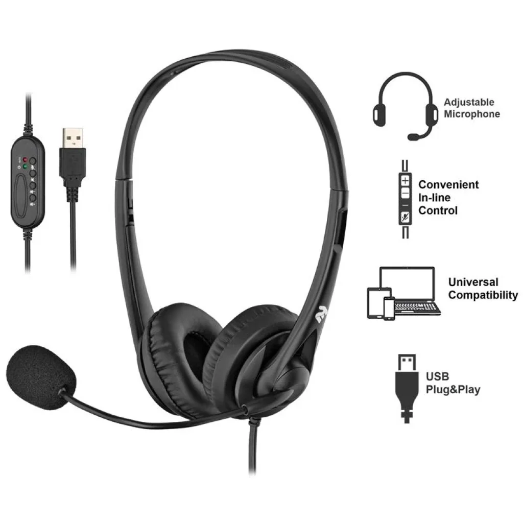Гарнитура для ПК 2E CH11, On-Ear, USB, 2E-CH11SU UA