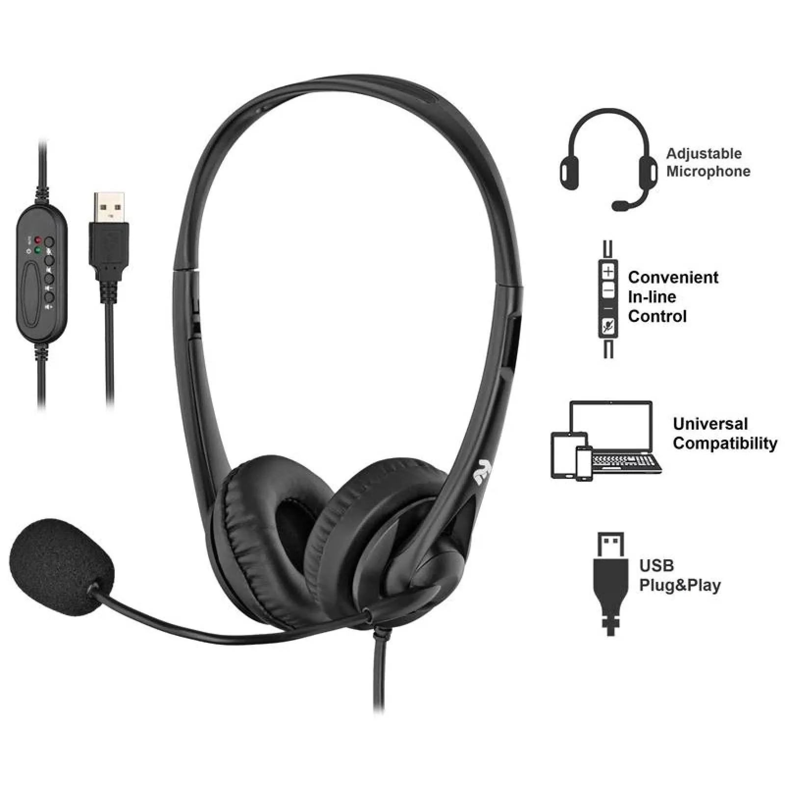 Гарнитура для ПК 2E CH11, On-Ear, USB, 2E-CH11SU UA