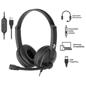 Гарнитура для ПК 2E CH12, On-Ear, USB, 2E-CH12SU UA