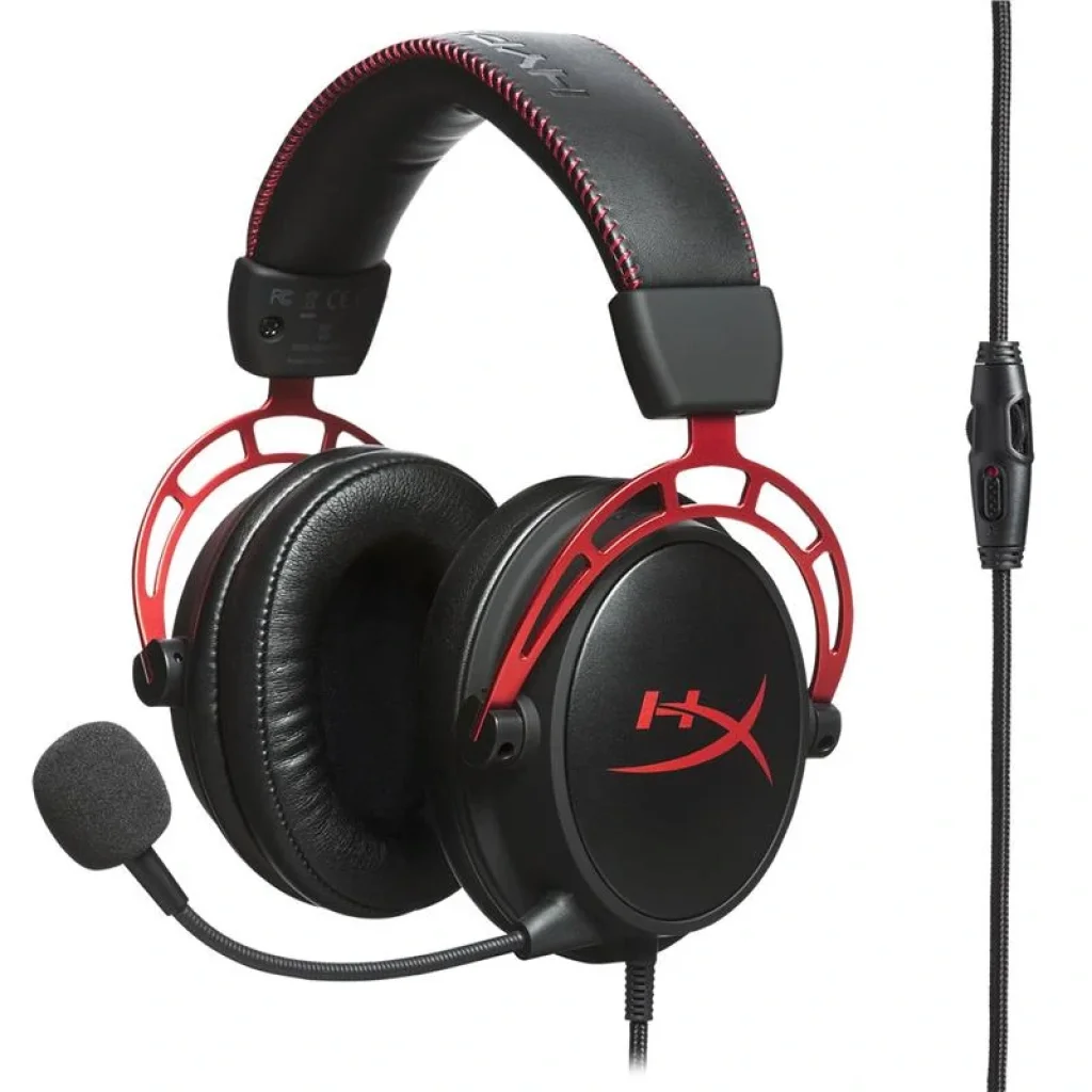 Гарнітура ігрова HyperX Cloud Alpha, mini-jack/dual 3.5мм, 1.2м/2м чорно-червоний, 4P5L1AM UA